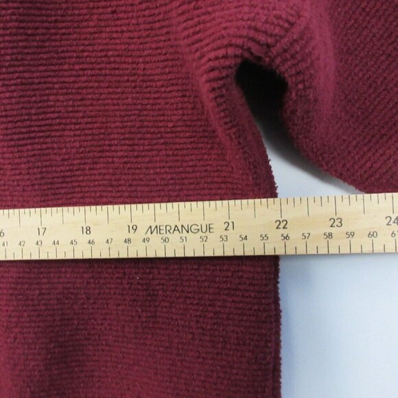 Free People Ottoman Slouchy Sweater Women XS Burgundy Cotton Blend Oversized 614 - Picture 11 of 13